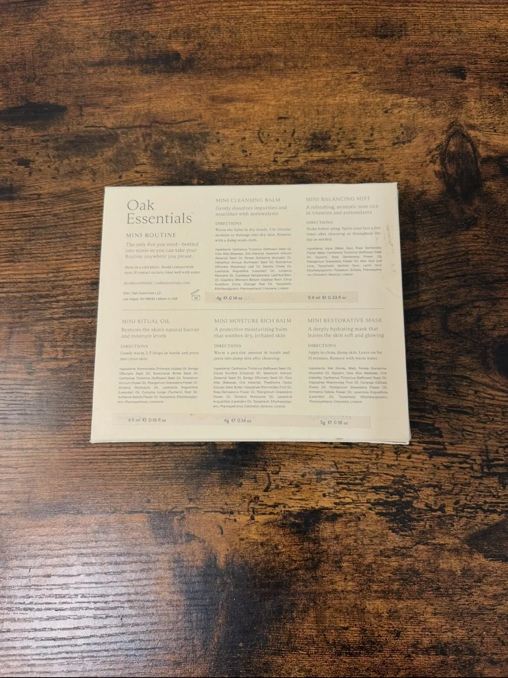 Oak Essentials Mini Routine Skincare Set | Luxury Travel Skincare New